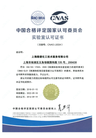 CNAS Certificate